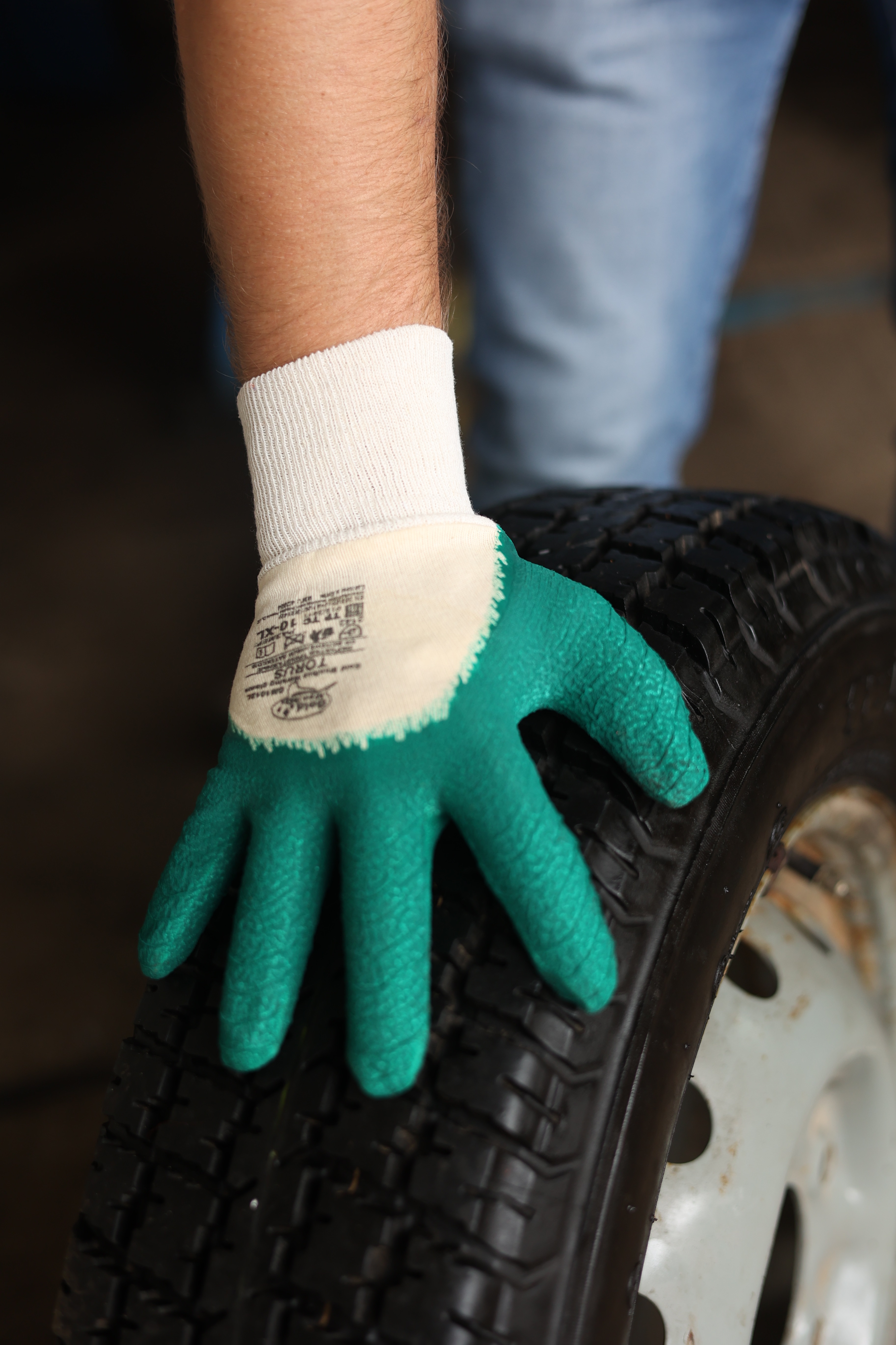 Перчатки трикотажные Torus GM1012L-10 со вспененным латексом размер 10 (XL)