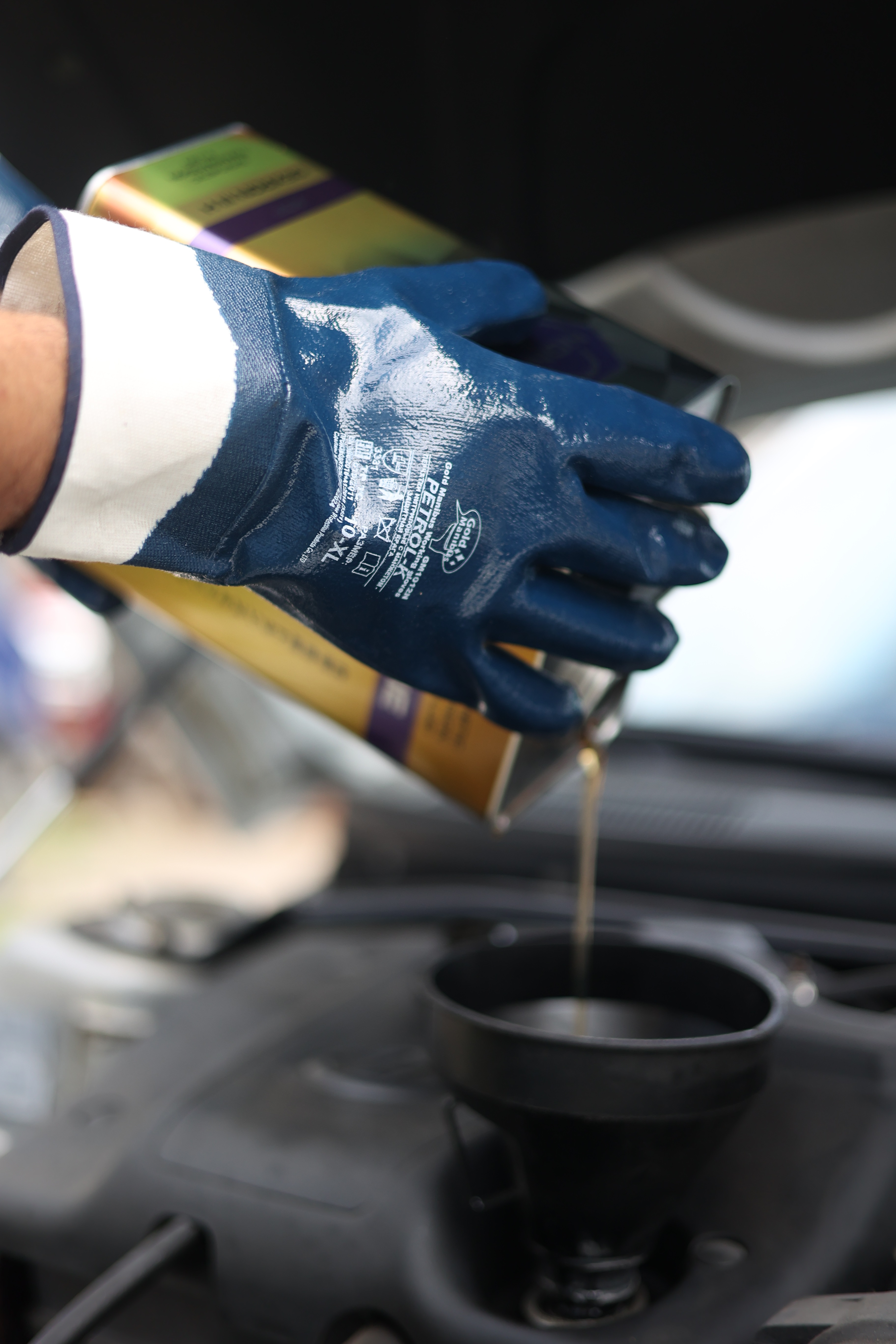 Перчатки нитриловые GM1012N-10 Petrol-K с манжетом-защитная крага, р.10 (XL)