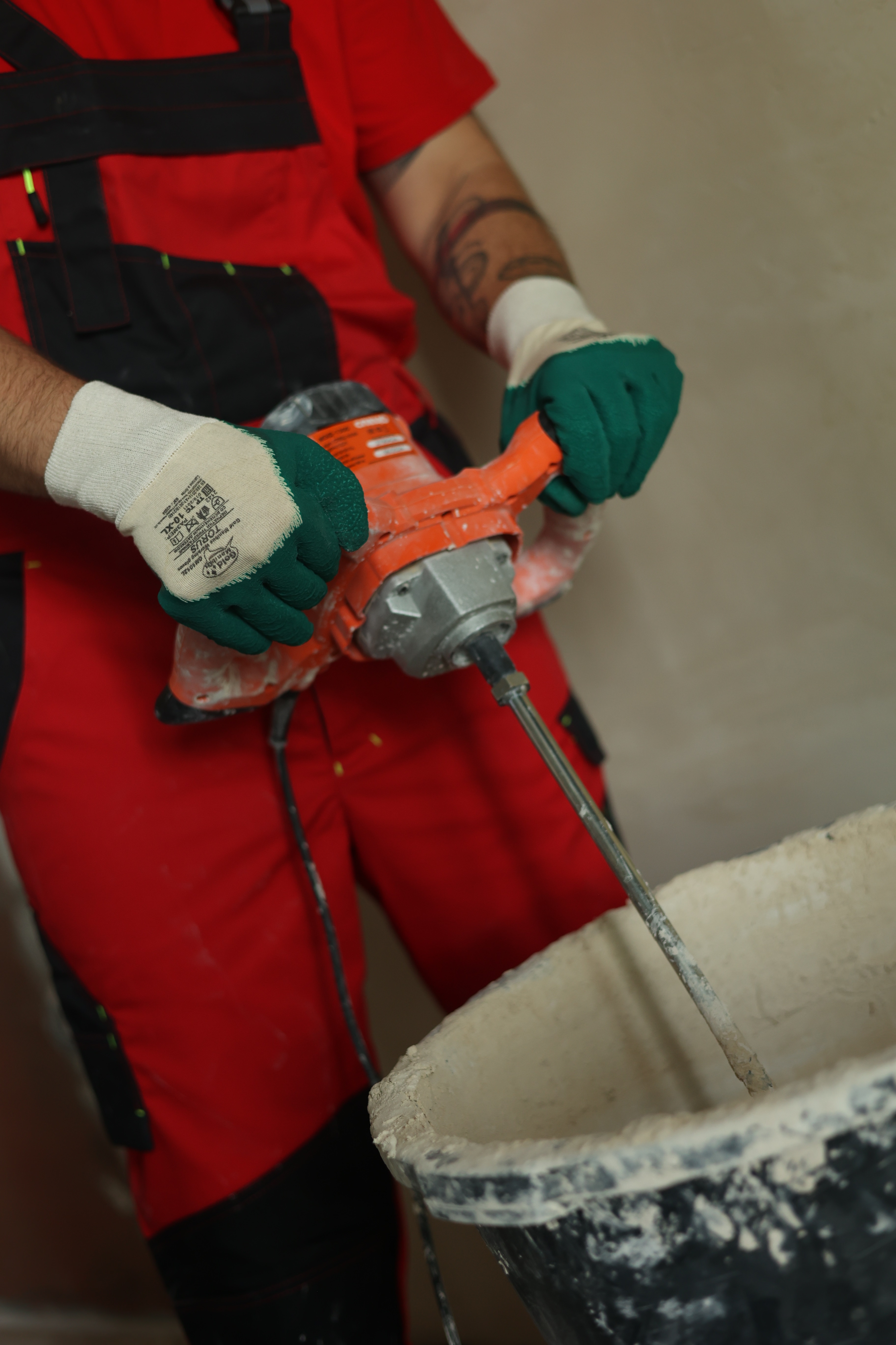 Перчатки трикотажные Torus GM1012L-10 со вспененным латексом размер 10 (XL)