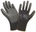 Перчатки 2101BLK р-р 10 черный нейлон/черный PU покрытие ладони и пальцев