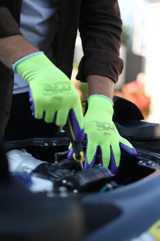 Нейлоновые перчатки XiViz GM1002N-10 с нитриловым покрытием р.10 (XL)