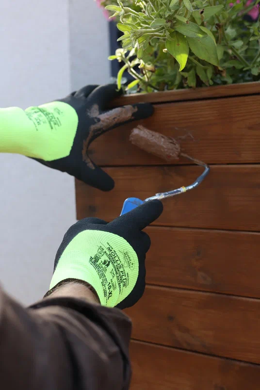 Нейлоновые перчатки Mollis Plus GM1011L- 10 с покрытием 3/4 вспененным латексом р.10 (XL)