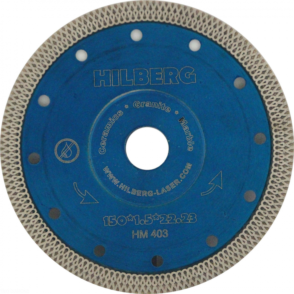 Диск алмазный отрезной Hilberg Турбо 150 Ультратонкий X-тип НМ403