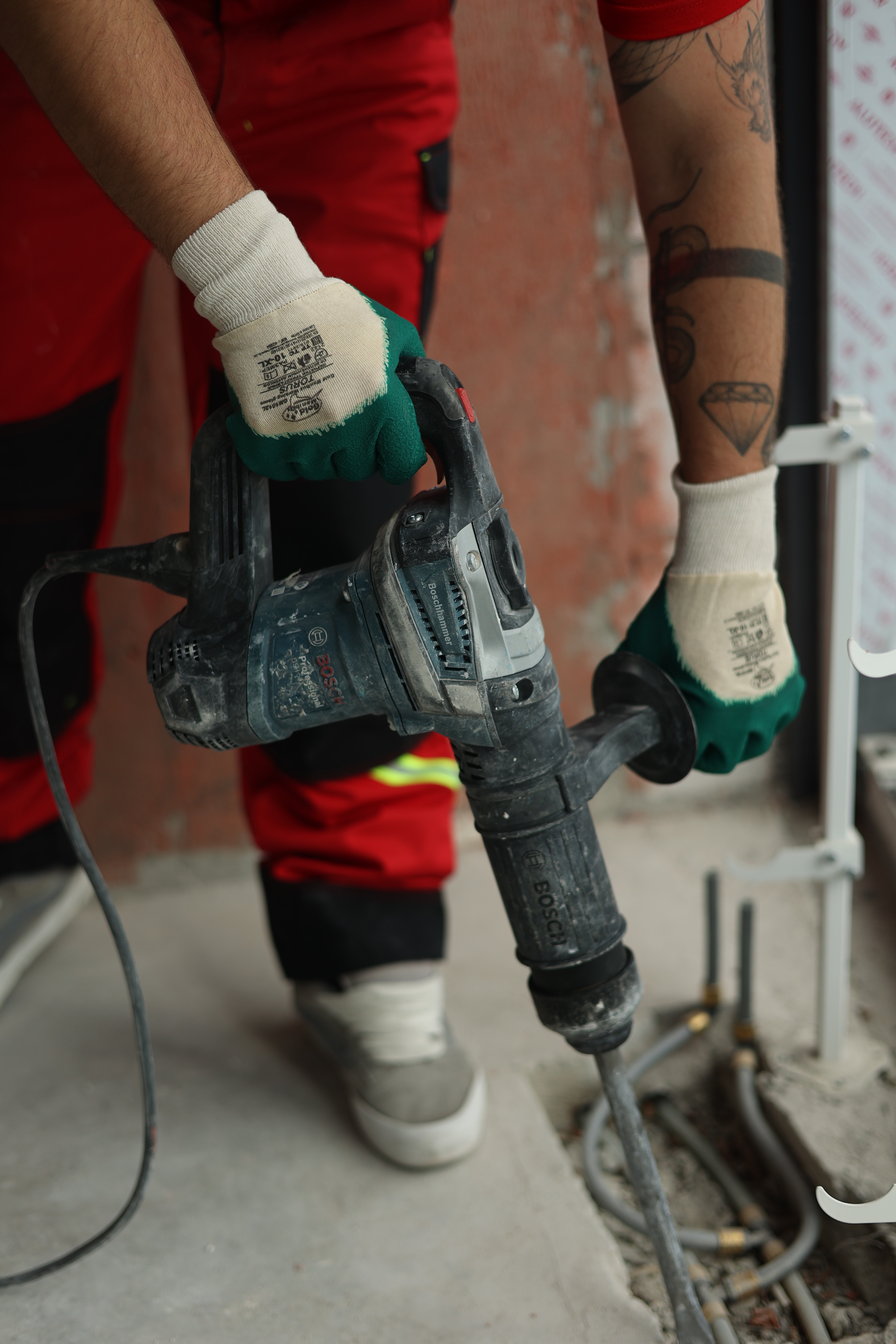 Перчатки трикотажные Torus GM1012L-10 со вспененным латексом размер 10 (XL)