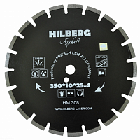 Диск алмазный отрезной 350*25,4 Hilberg Hard Materials Лазер асфальт HM308