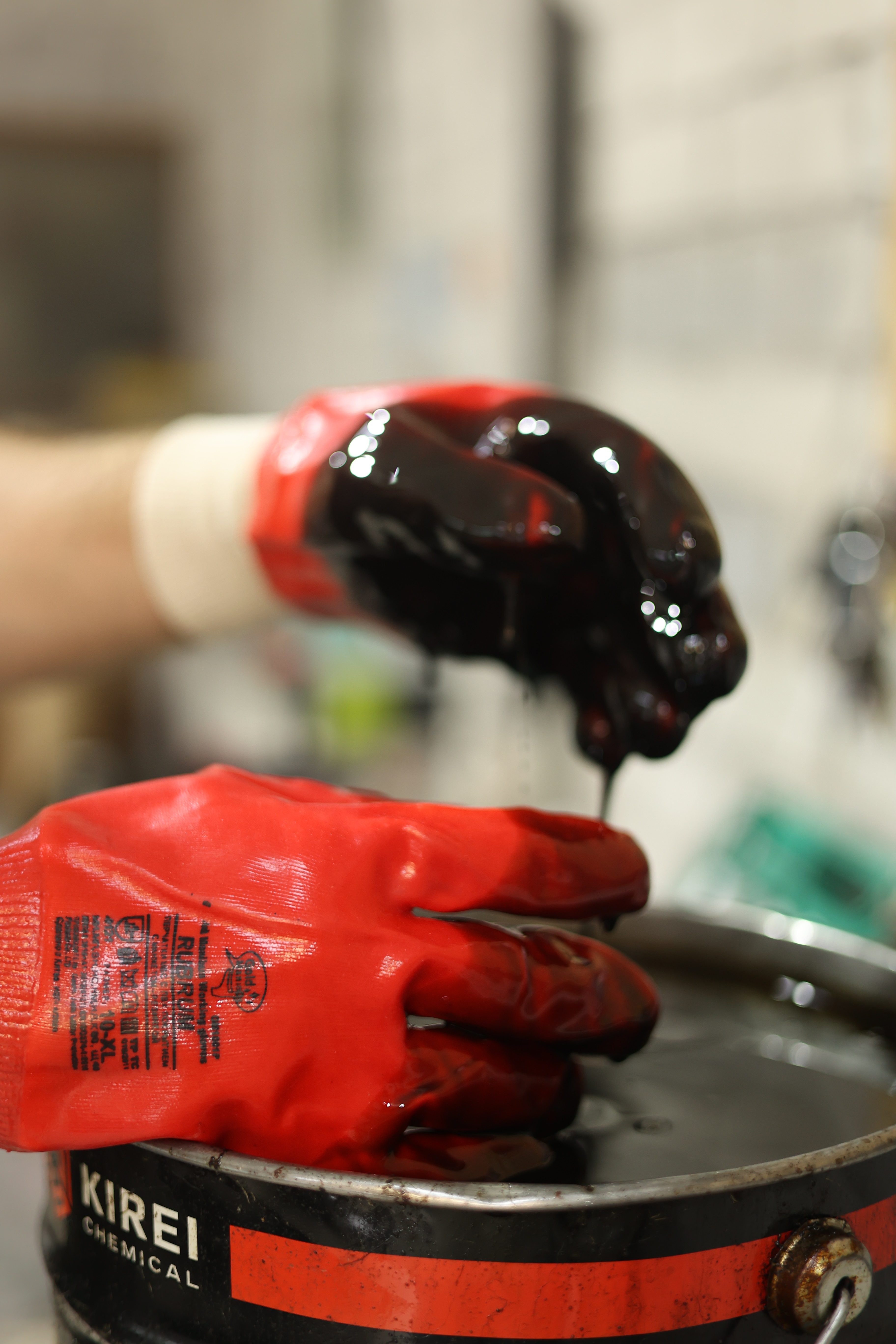 GM1001P-10 Rubrum Перчатки МБС с ПВХ покрытием с манжетом-резинкой р.10 (XL)