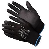 Перчатки нейлоновые GM1001PU-black-8, черные, размер M, с полиуретановым покрытием, модель 8 TERRA