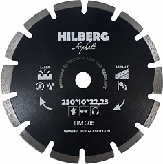 Диск алмазный по асфальту Hilberg Laser 230*10*22,23 mm HM305