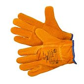 GM-1002LT-11 Aura перчатки спилковые оранжевые Cowsplit Leather Driver Gloves р.11 (XXL) 12/120