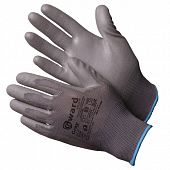 Gray Перчатки нейлоновые серого цвета с полиуретановым покрытием (арт. PU1001) 12/240 (размер 9L)