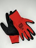 GM1001L- 10 Ruffle красные нейлоновые перчатки с текстурированным латексом. 10 (XL) 