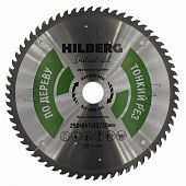 Диск пильный Hilberg Industrial Дерево тонкий рез 250*32/30*64Т HWT259